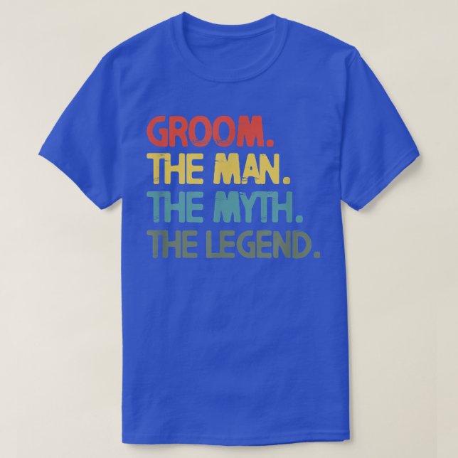 T-shirt Mariage du marié enterrement de vie de garçon rétr (Design devant)