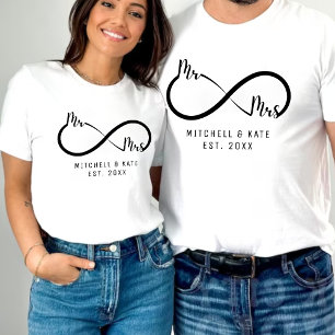 T-shirt Mariage du symbole M & Mme Infinity