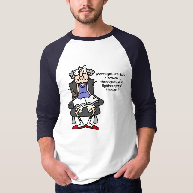 T-shirt Mariage, Éclair, Humour tonnerre (Devant)
