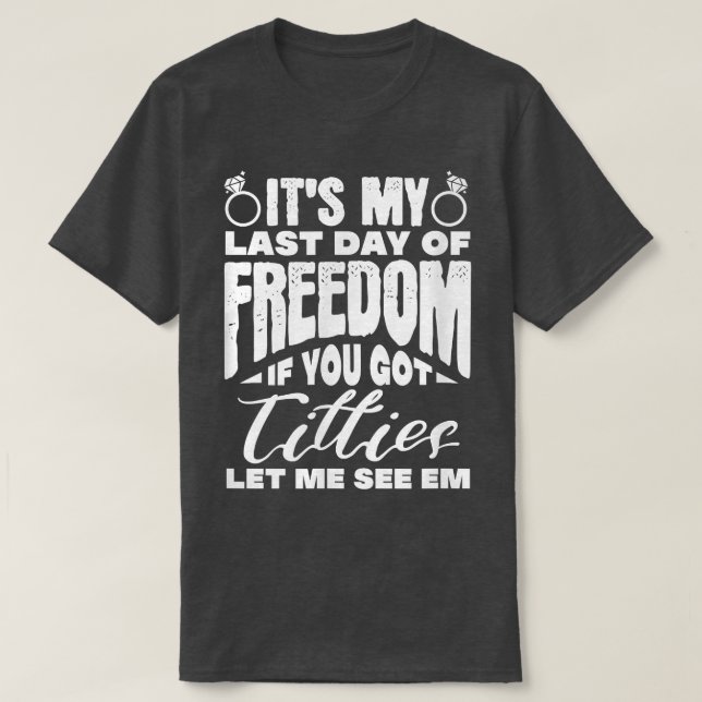 T-shirt Mariage Enterrement de Vie de Garçon du Marié Homm (Design devant)