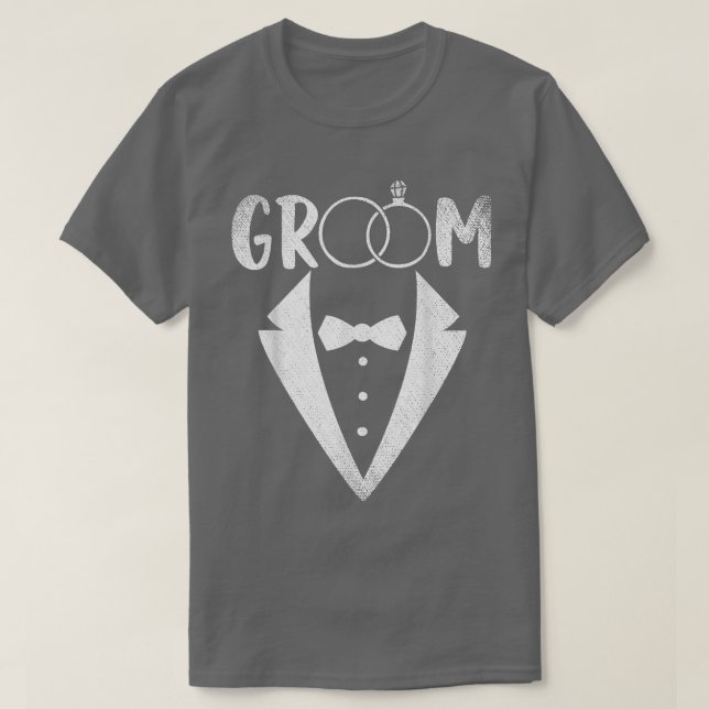T-shirt Mariage enterrement de vie de garçon Hommes Marié  (Design devant)