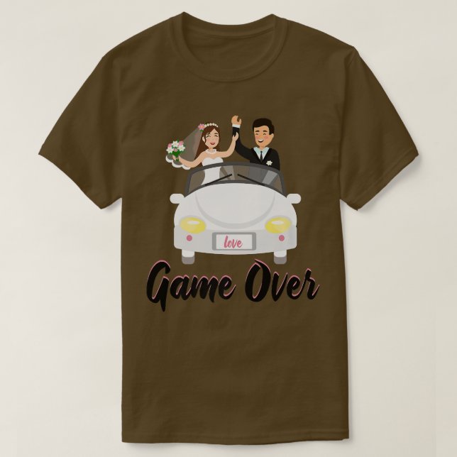 T-shirt Mariage Fini Proposition de Mariage Fiançailles (Design devant)