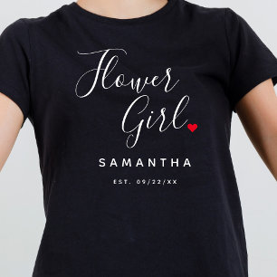 T-shirt Mariage Fleur élégant