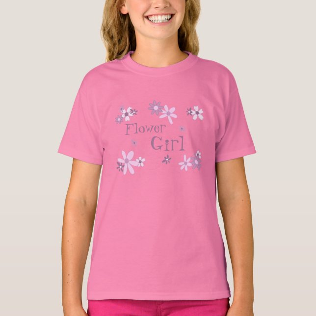 T-shirt Mariage Fleur Rose (Devant)