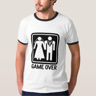 T-shirt Mariage Game Over