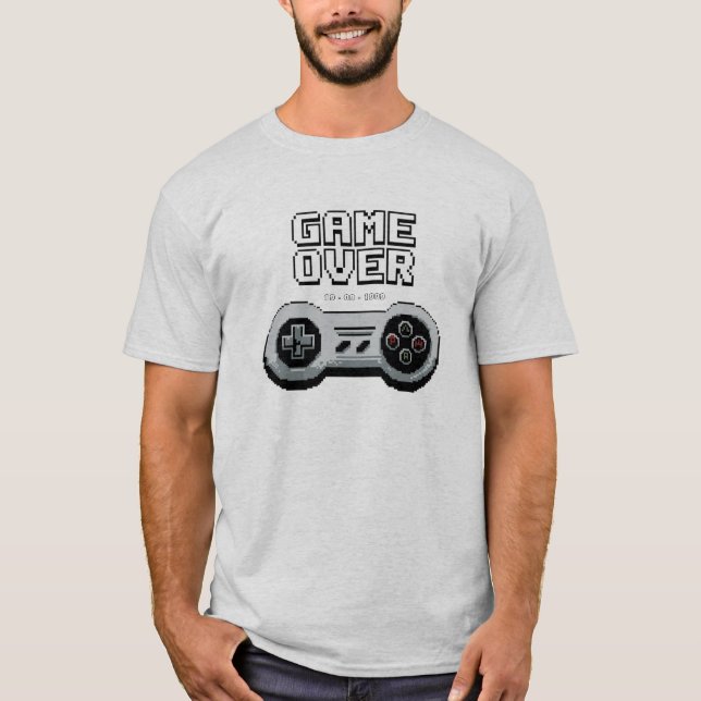 T-shirt mariage Game Over (Devant)