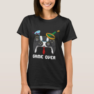 T-shirt Mariage Game Over Enterrement de Vie de Garçon du
