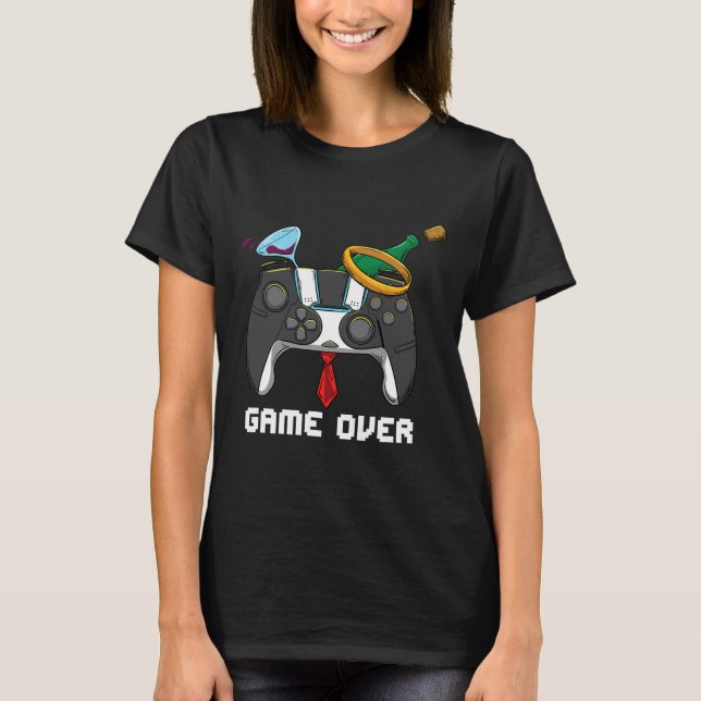T-shirt Mariage Game Over Enterrement de Vie de Garçon Sai (Devant)
