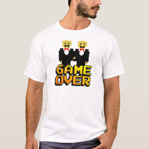 T-shirt Mariage "Game Over" (Gay, 8 bits)