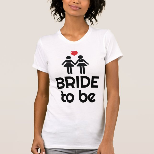 T-shirt Mariage Gay Blanc Mariage Chemise Épouse Pour Femm (Devant)