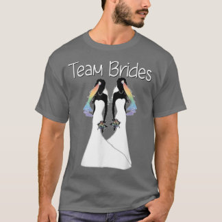 T-shirt Mariage gay pride Lesbian Rainbow Bride Bachelore