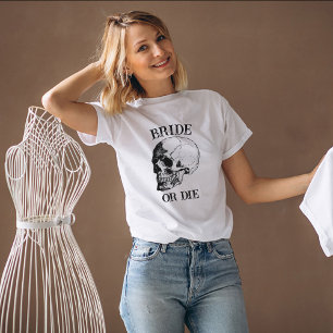 T-shirt Mariage gothique Bachelorette Party Skull personna