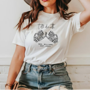 T-shirt Mariage gothique personnalisé jusqu'à la mort
