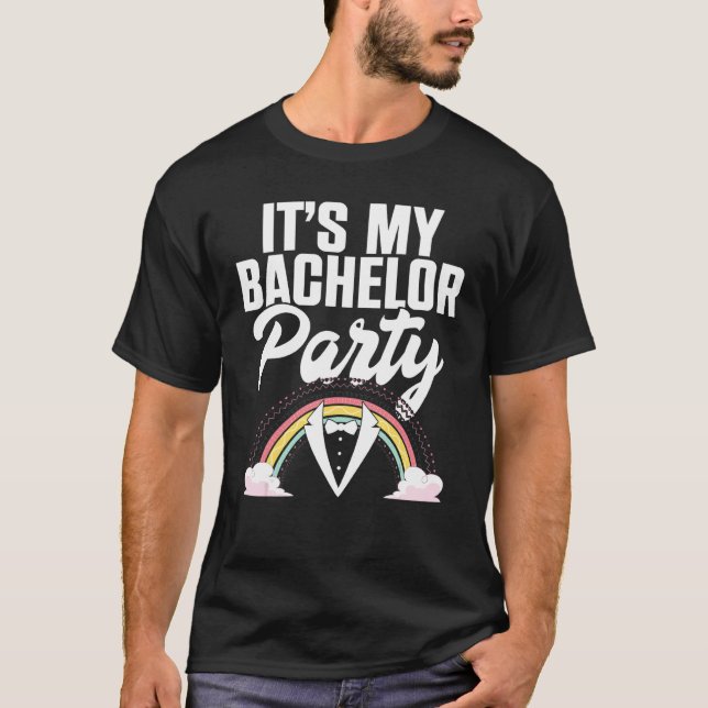 T-shirt Mariage Hommes Arc-en-ciel Marié Mariage Hommes  B (Devant)