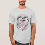 T-shirt mariage Horseshoe Hearts<br><div class="desc">T-shirt mariage Horseshoe Hearts, vêtements Mariages, t-shirts Mariages, cadeaux de mariage par ArtMuvz Illustration. Correspondances douche de nuptiale Mariage personnalisable, réception, dîners de répétition. Dispose d'un coeur aquarelle avec roses et deux fer à cheval attachés ensemble avec ruban. Célébrez votre amour dans le style avec nos designs mariages, Parfait pour...</div>