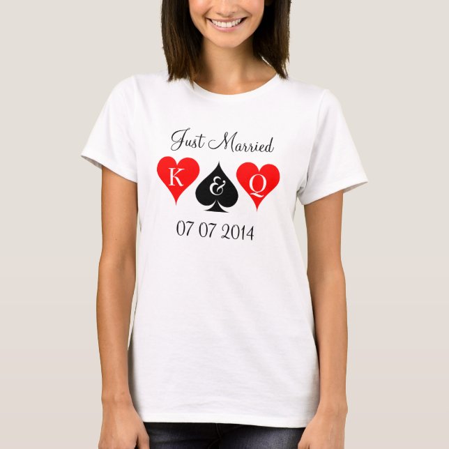 T-shirt mariage Las Vegas avec date (Devant)