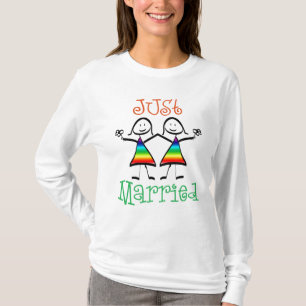 T-shirt Mariage lesbien juste marié