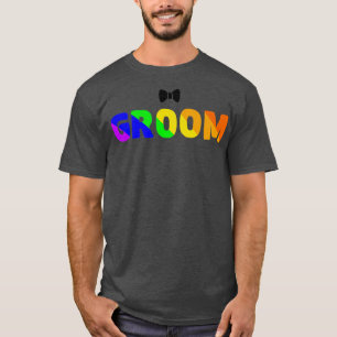 T-shirt mariage lgbtq arc-en-ciel marié