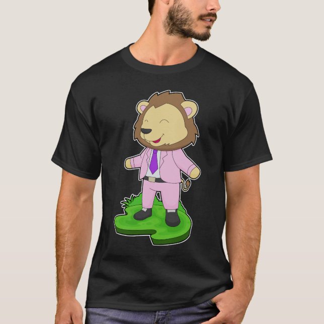 T-shirt Mariage Lion Toilettage Cravate (Devant)