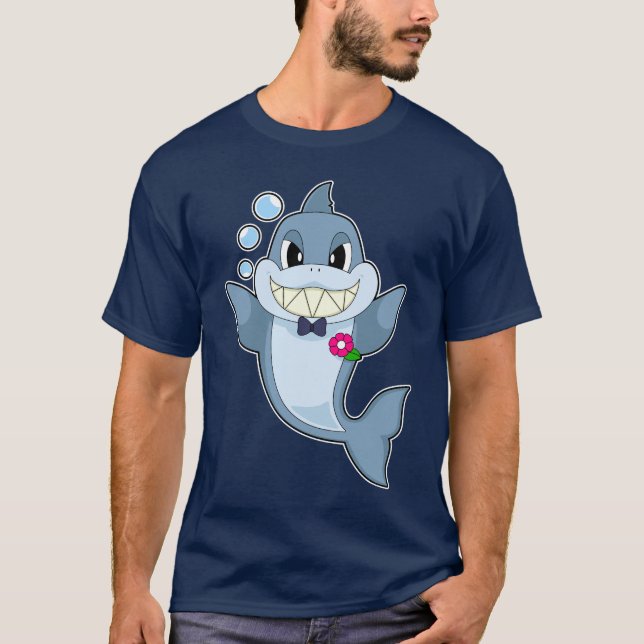 T-shirt Mariage noeud papillon requin (Devant)
