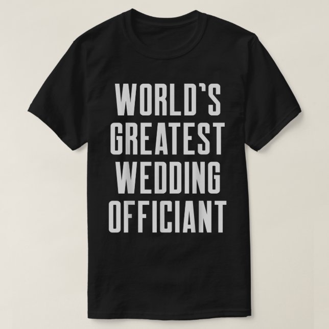 T-shirt Mariage Officier Le Plus Grand Minis Ordonné Inter (Design devant)