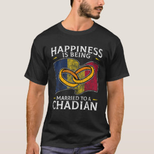 T-shirt Mariage tchadien Marié Tchad Drapeau Culture marié