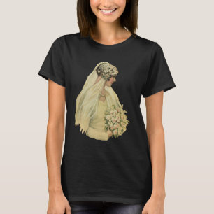 T-shirt Mariage Vintage, Portrait de Mariée Victorienne