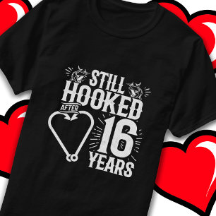 T-shirt Marié 16 ans Pêche drôle 16ème anniversaire