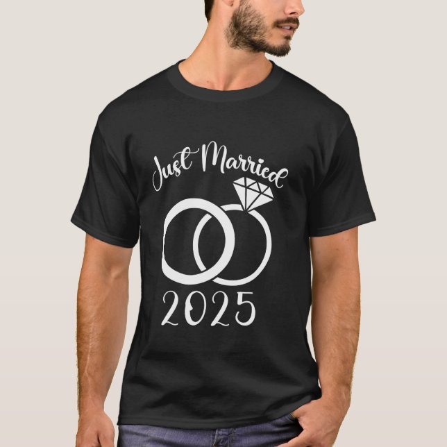 T-shirt Marié 2025 Cercles Mariages Correspondant Couple N (Devant)