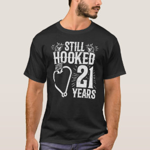 T-shirt Marié 21 ans - Couple de pêche - 21e Mariage A