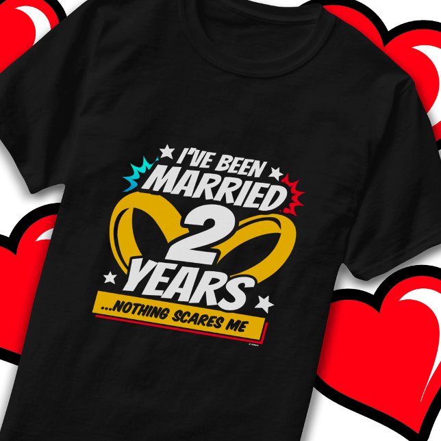 T-shirt Marié 2 Ans Amusant 2ème Anniversaire Mariage (Créateur téléchargé)