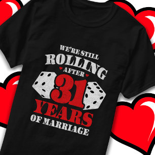 T-shirt Marié 31 ans drôle 31ème anniversaire de Mariage