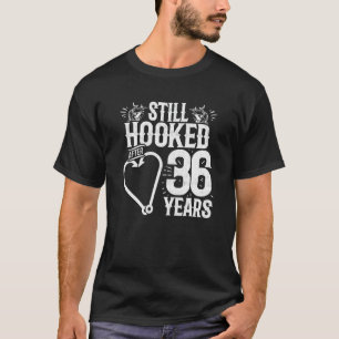 T-shirt Marié 36 ans - Couple de pêche - 36e Mariage A