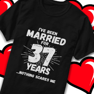 T-shirt Marié 37 ans drôle 37ème anniversaire de Mariage