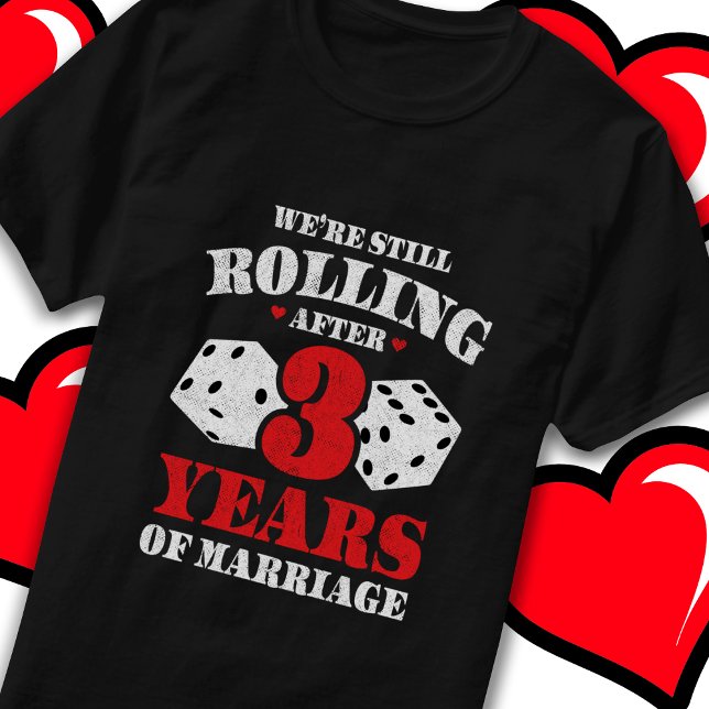 T-shirt Marié 3 ans Funny 3e anniversaire Mariage (Créateur téléchargé)