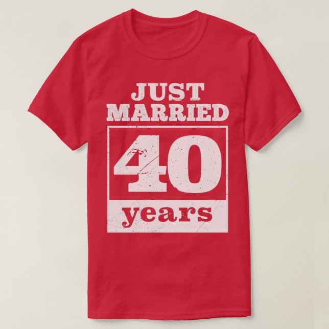 T-shirt Marié 40 ans 40e anniversaire de mariage 3 (Design devant)