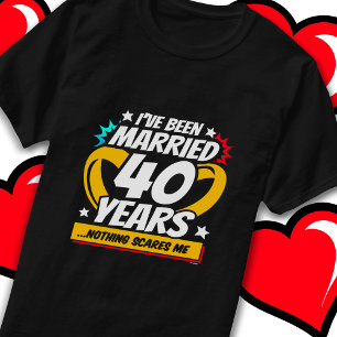 T-shirt Marié 40 ans drôle 40e anniversaire de Mariage
