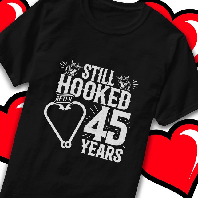 T-shirt Marié 45 ans Pêche drôle 45e anniversaire (Créateur téléchargé)