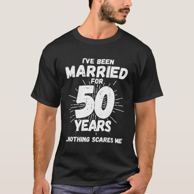 T-shirt Marié 50 Ans 50E Anniversaire Du Mariage (Devant)