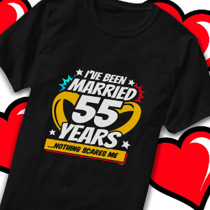 T-shirt Marié 55 ans drôle 55ème anniversaire de Mariage