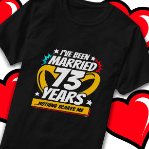 T-shirt Marié 73 ans drôle 73ème anniversaire de Mariage