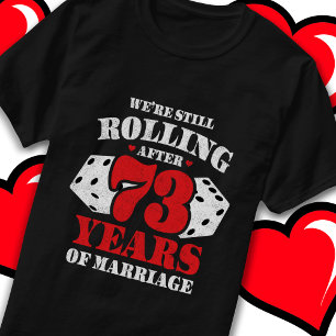 T-shirt Marié 73 ans drôle 73ème anniversaire de Mariage