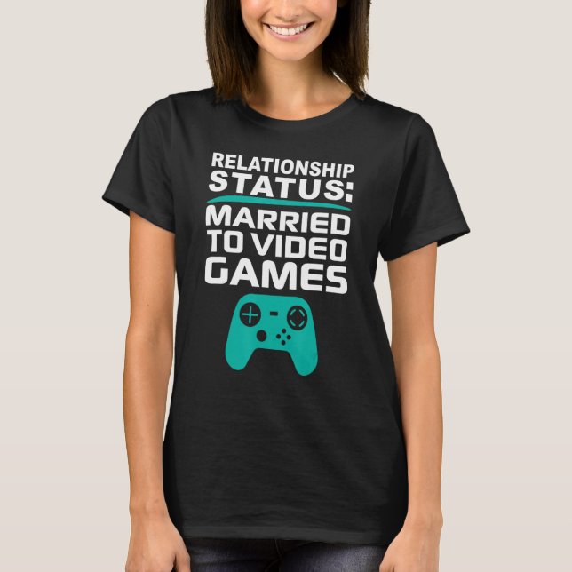 T-shirt Marié à Jeux Vidéo Relation Gamer Dating (Devant)