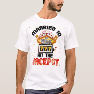 T-shirt Marié à Vegas Jackpot Casino Mariage Couple T-S