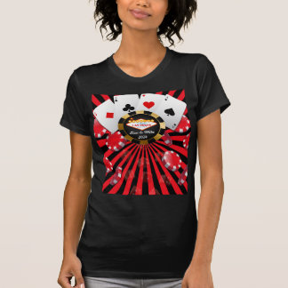 T-Shirt Marié à Vegas Jetons de Poker