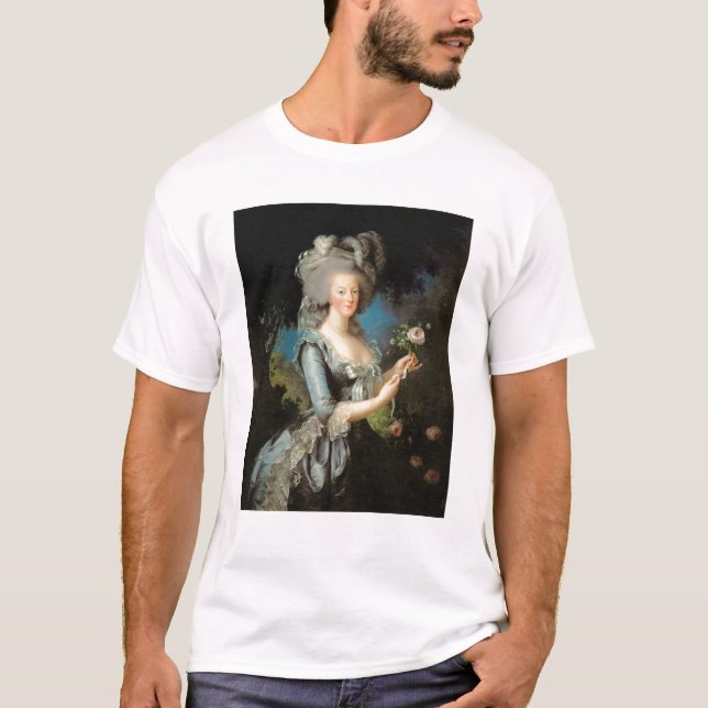 T-shirt Marie Antoinette avec un rose, 1783 (Devant)