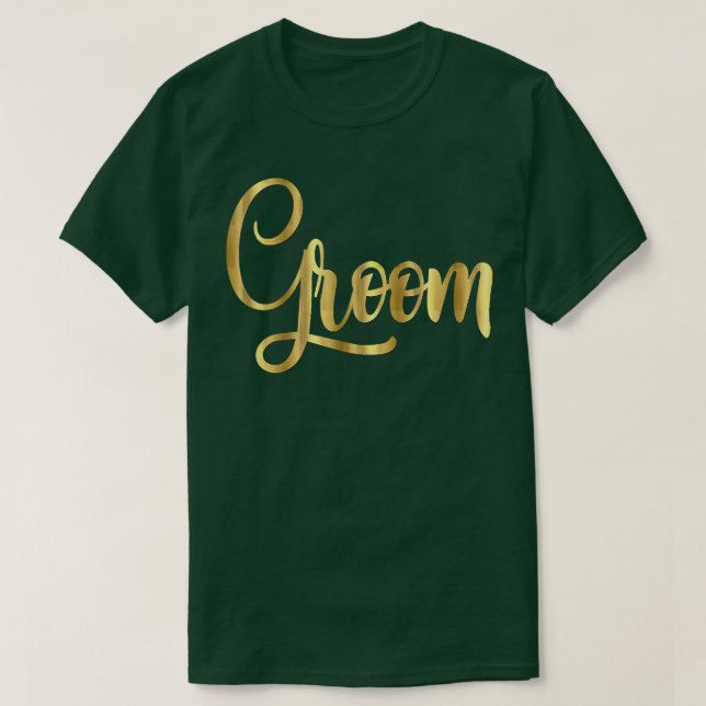 T-shirt Marié  Cortège de mariage Mariée Script Bachelor  (Design devant)