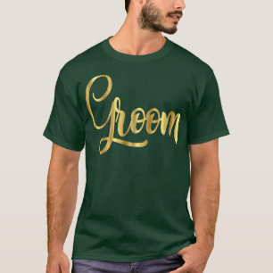 T-shirt Marié  Cortège de mariage Mariée Script Bachelor 