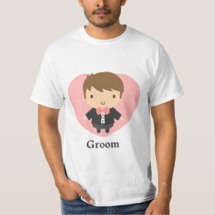 T-shirt Marié de mariage mignon en smoking
