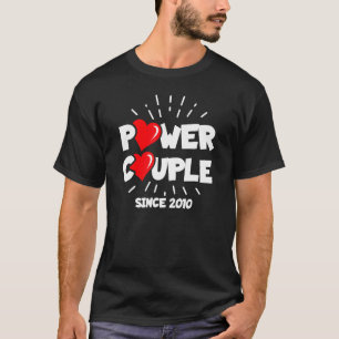 T-shirt Marié depuis 2010 - Couple de puissance - 13ème Ma